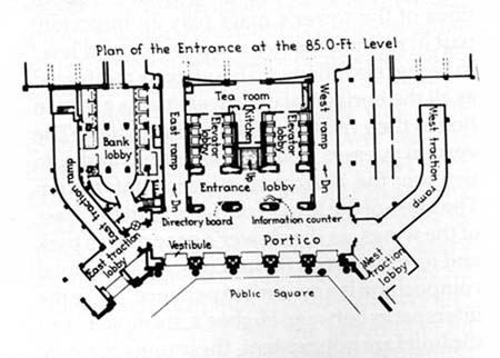 Drawing of the entrance level floor plan