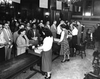 Students registering for classes