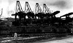 Ore Unloading machines at Erie dock, Cleveland, Ohio