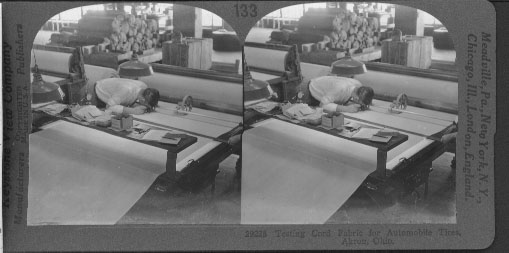 Testing Cord Fabric for Automobile Tires, Akron, Ohio